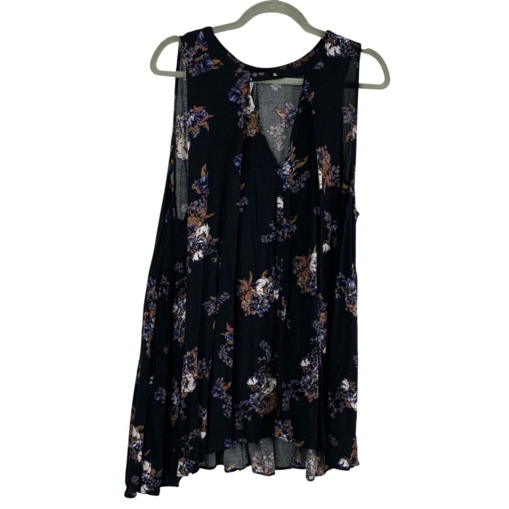 Free People Floral Snap Out Of It Swing Dress Side Pockets Loose Fit Size Large - Picture 1 of 10
